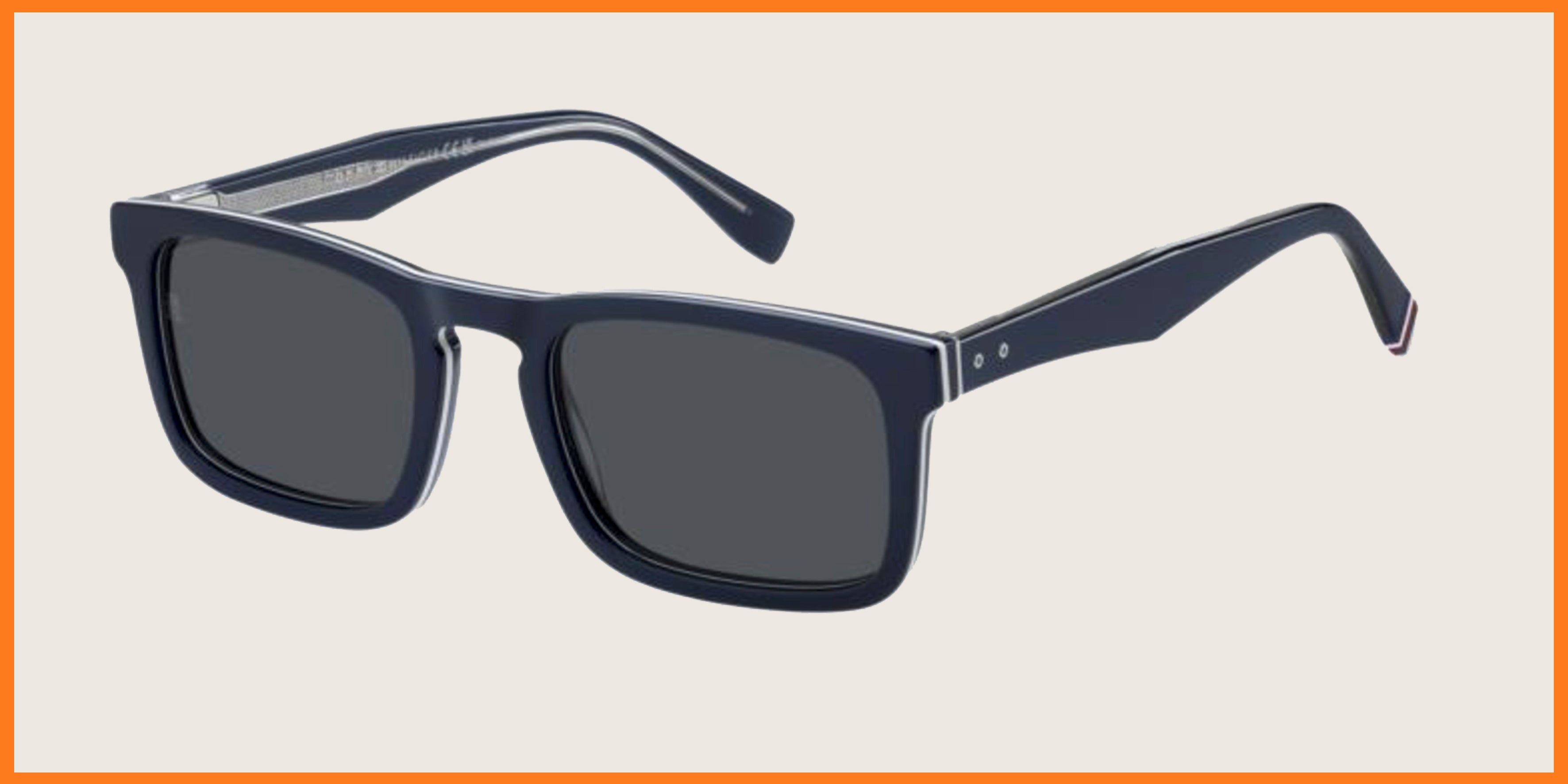 Lunettes de soleil Tommy Hilfiger bleu marine rectangulaires