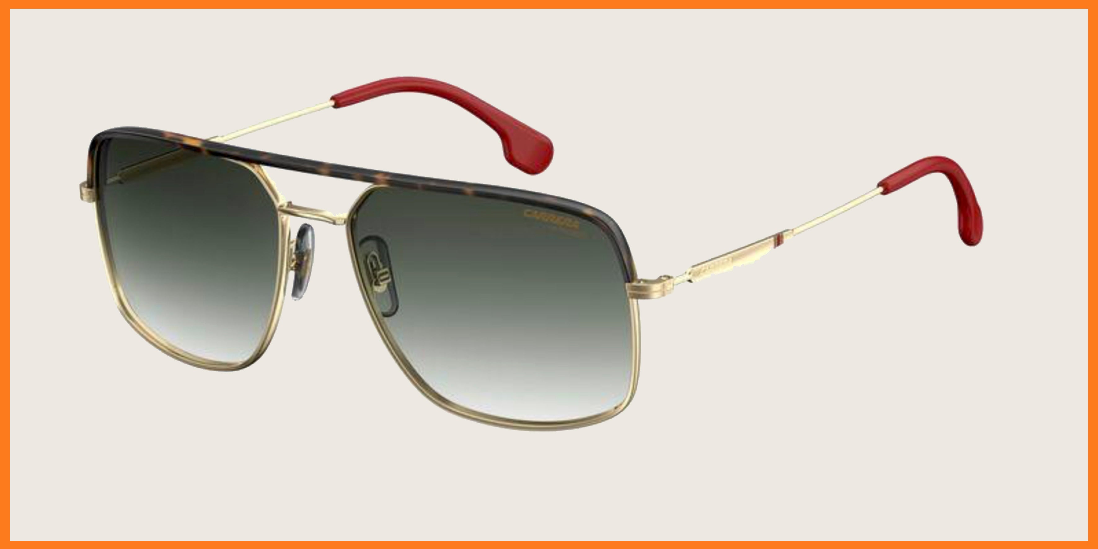 Carrera 152/S Lunettes de soleil homme rouge et écaille à verres gris dégradés