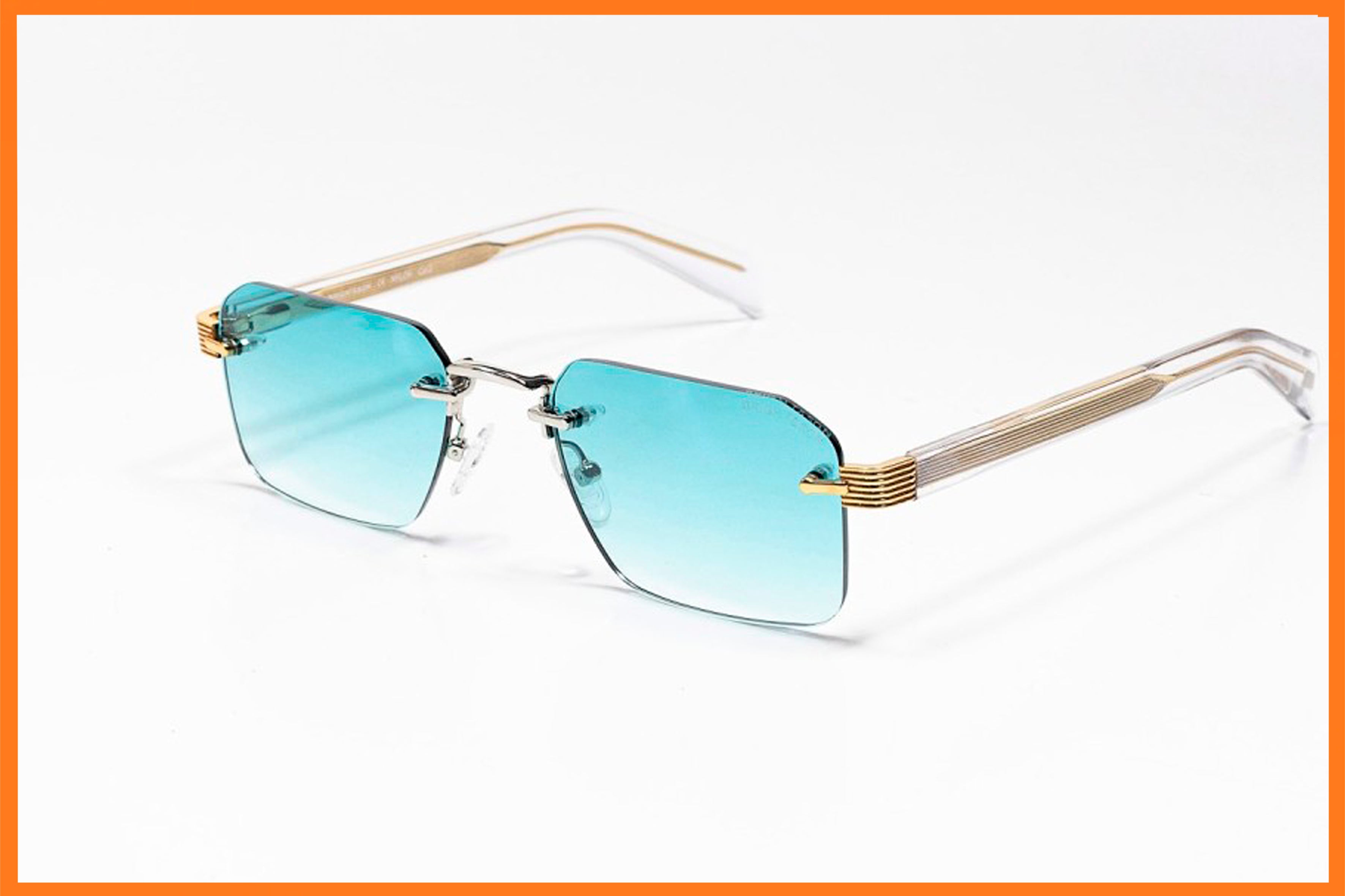 Bright & Son Percées Bleu Dégradé – Monture Dorée Ultra Légère