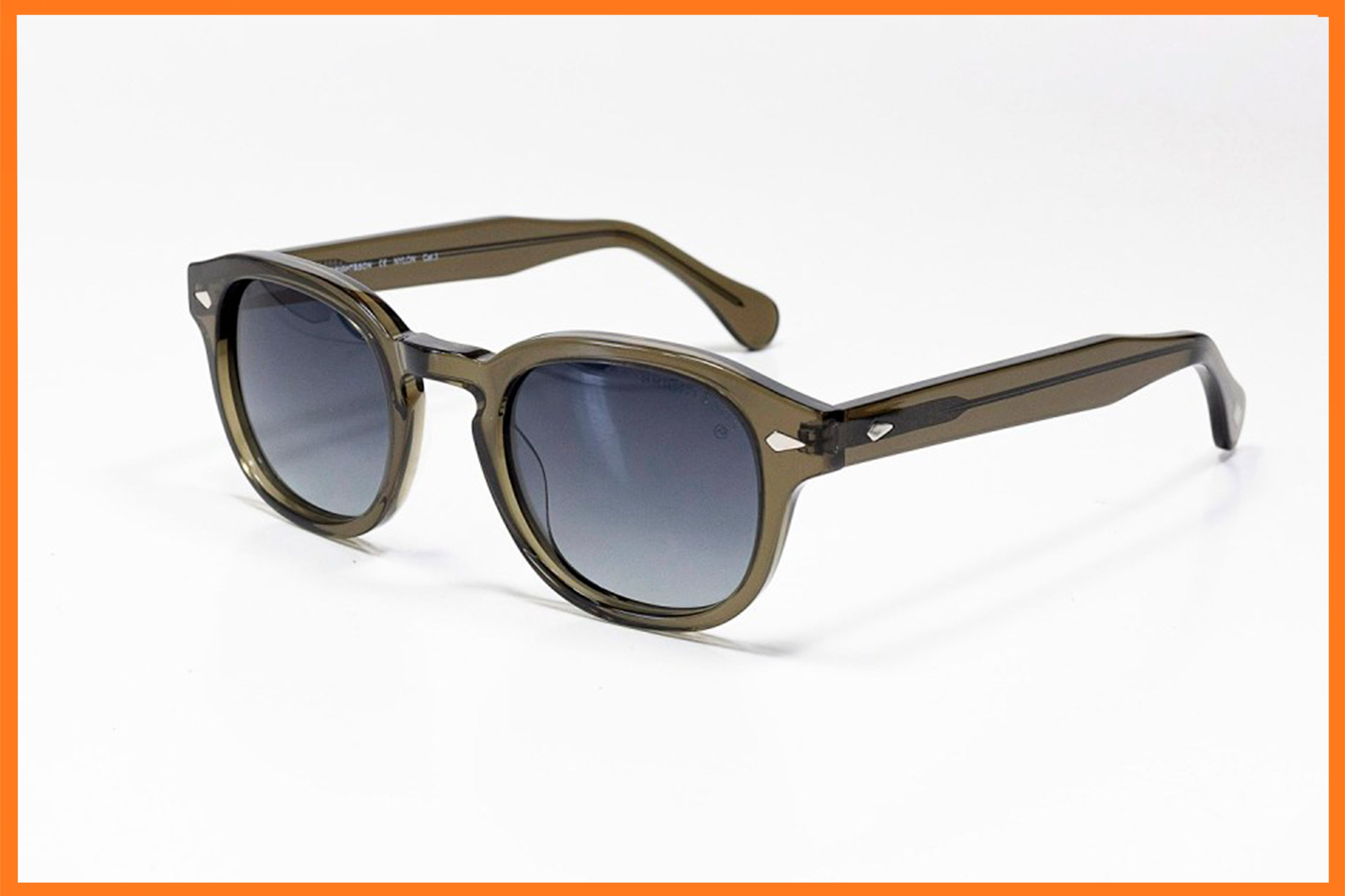 Lunettes de soleil – Vert olive translucide