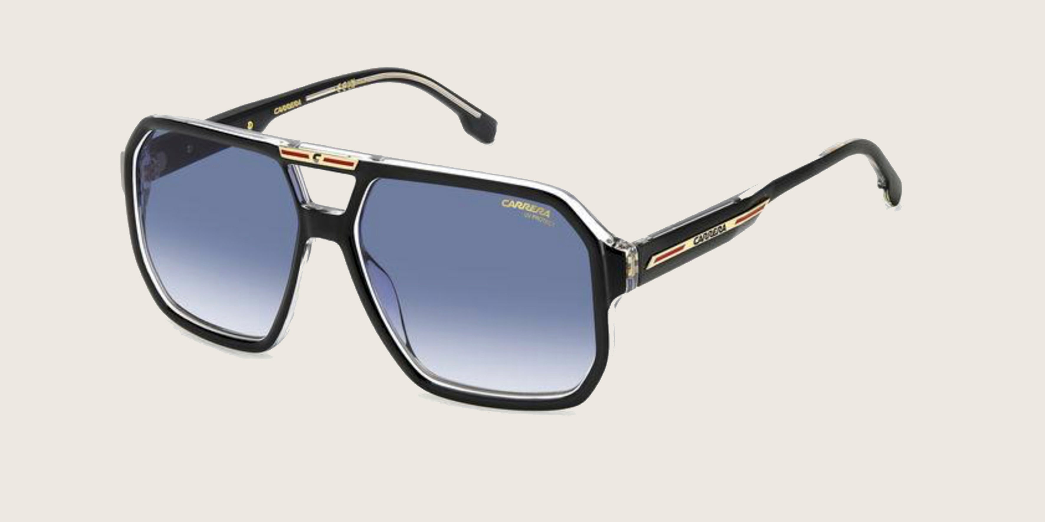 Carrera Victory C 01/S Lunettes de soleil homme noires et dorées à verres bleu dégradés