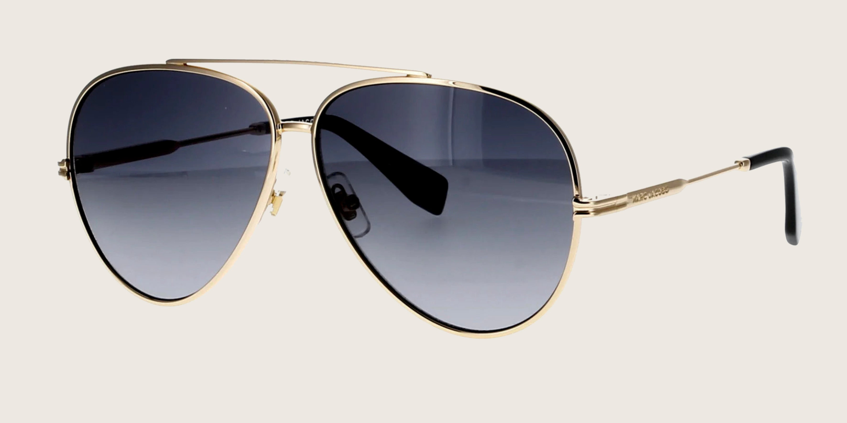 Lunettes de soleil Marc Jacobs aviateur doré – verres bleu gris dégradés