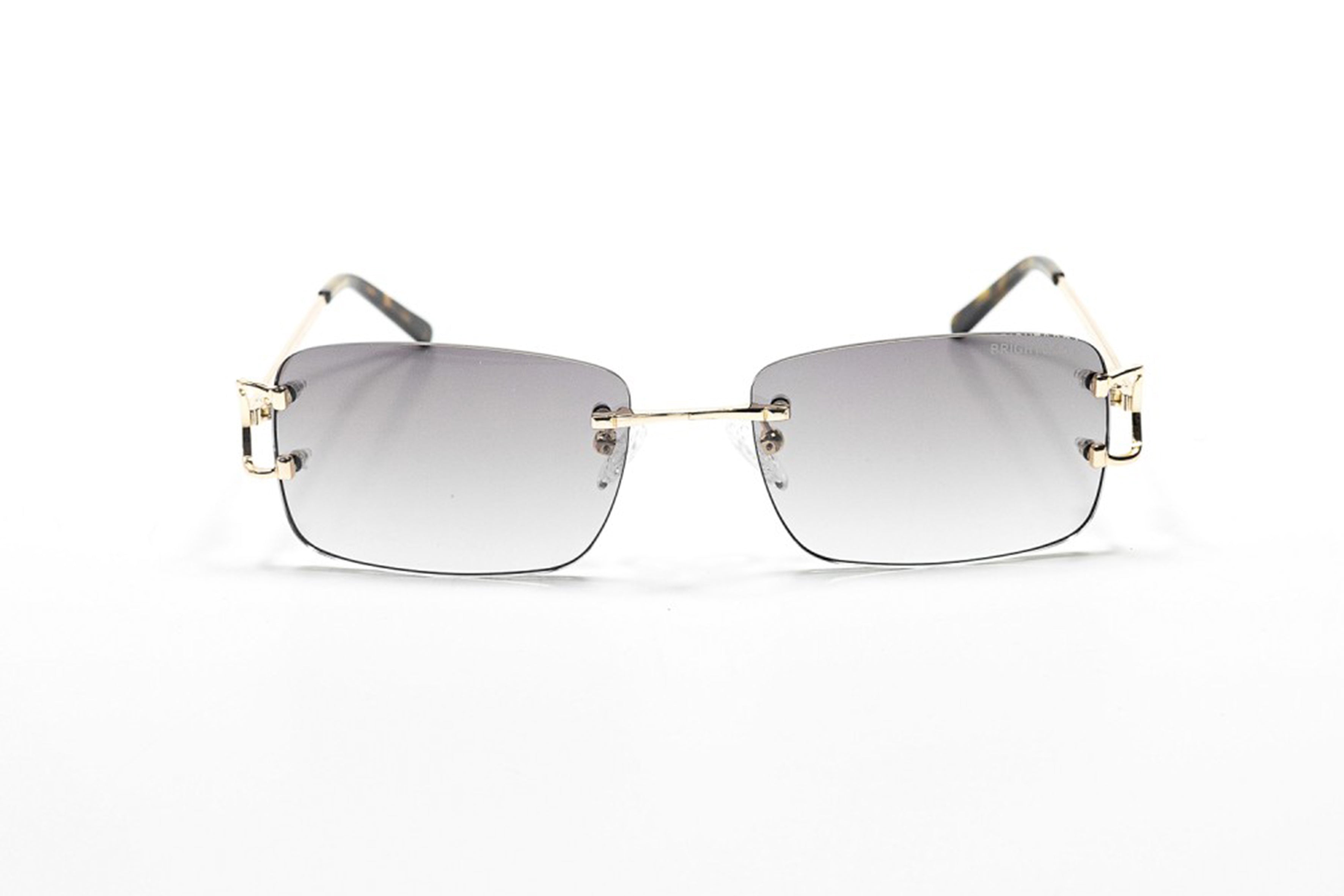 Bright & Son Percées Gris Dégradé Monture Dorée Élégante & Ultra Légère