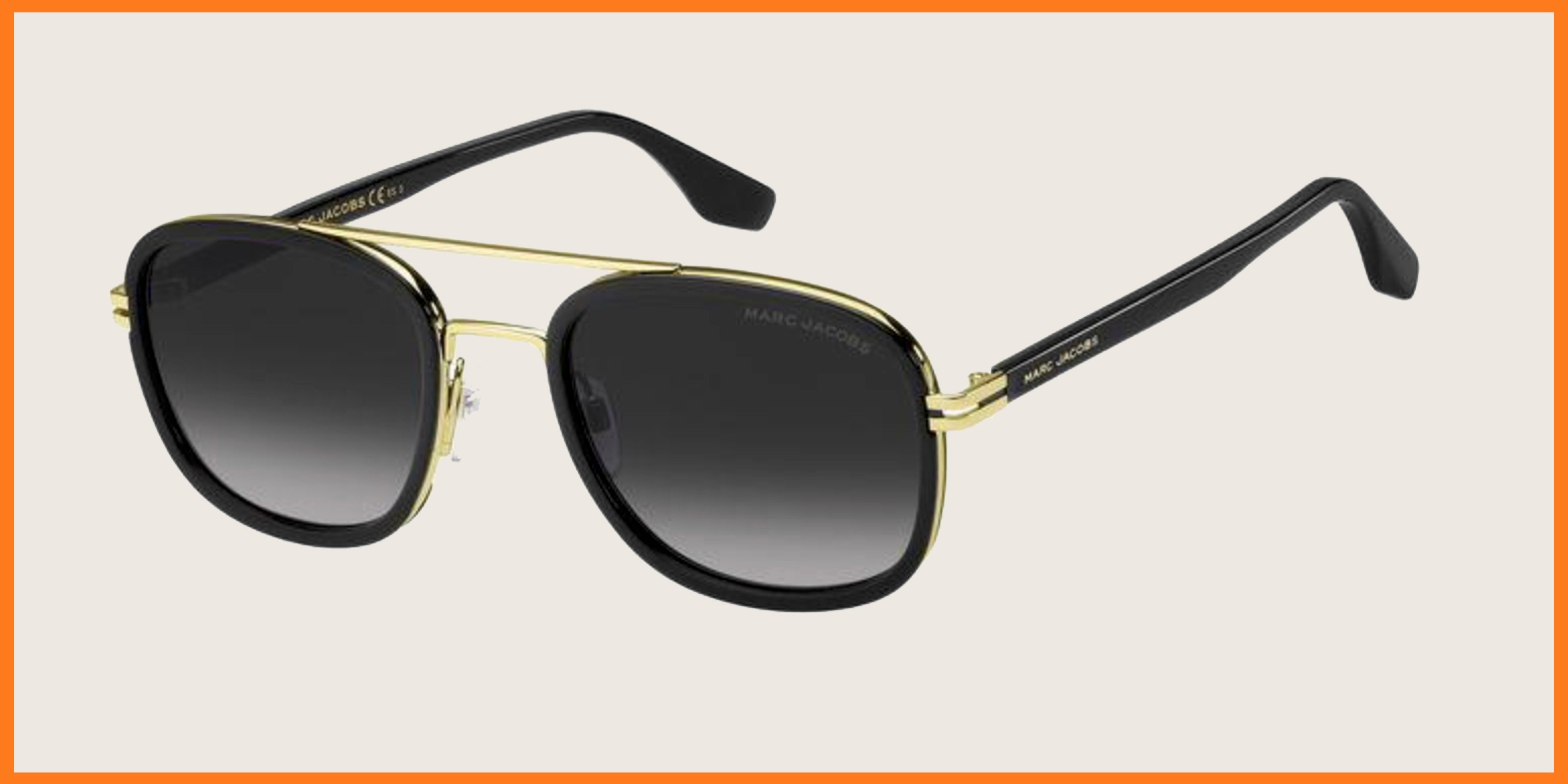 Lunettes de soleil Marc Jacobs noir & doré – verres gris dégradés