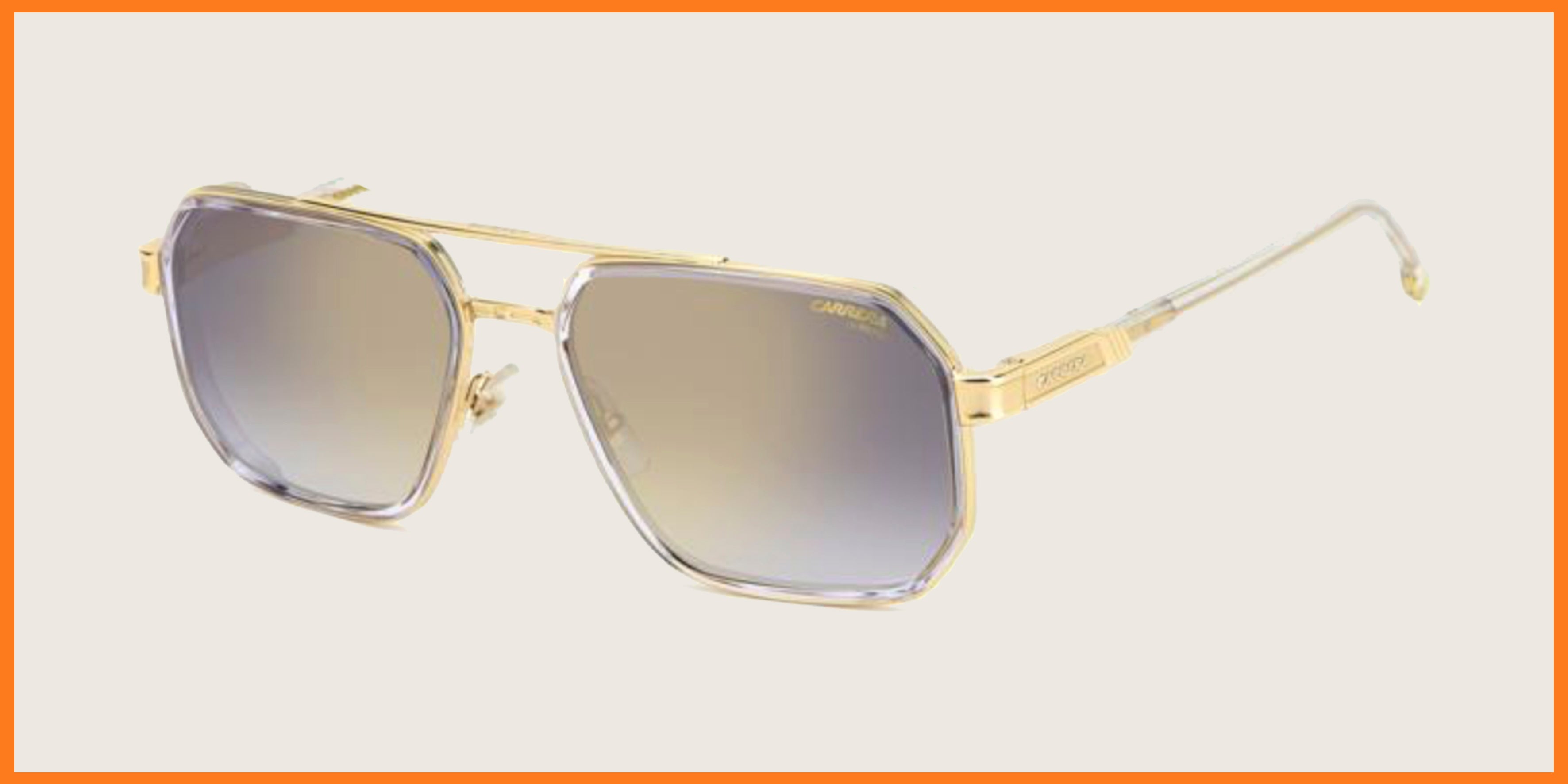 Carrera 1069/S Lunettes de soleil homme dorées à verres gris dégradés