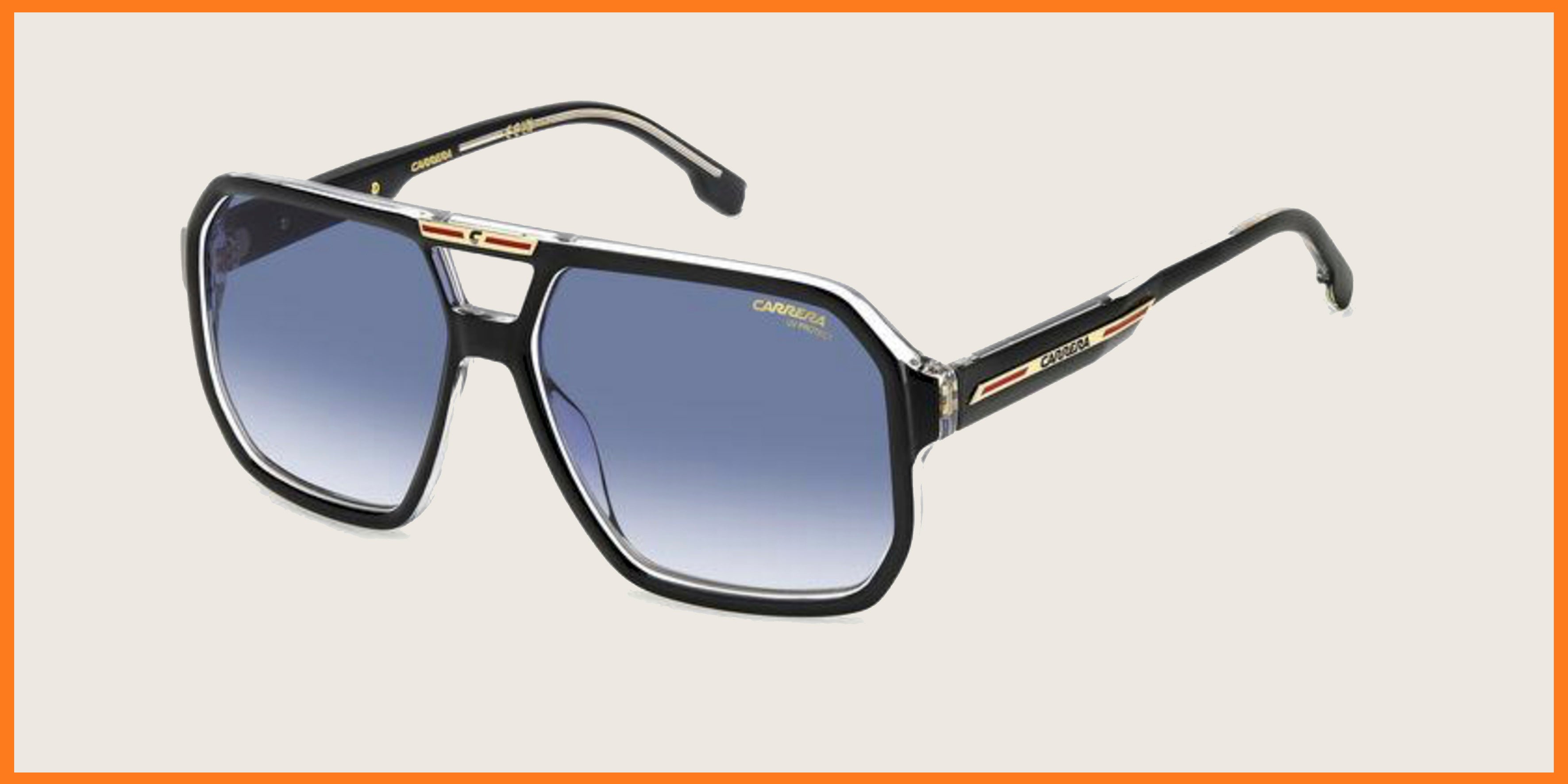 Carrera Victory C 01/S Lunettes de soleil homme noires et dorées à verres bleu dégradés