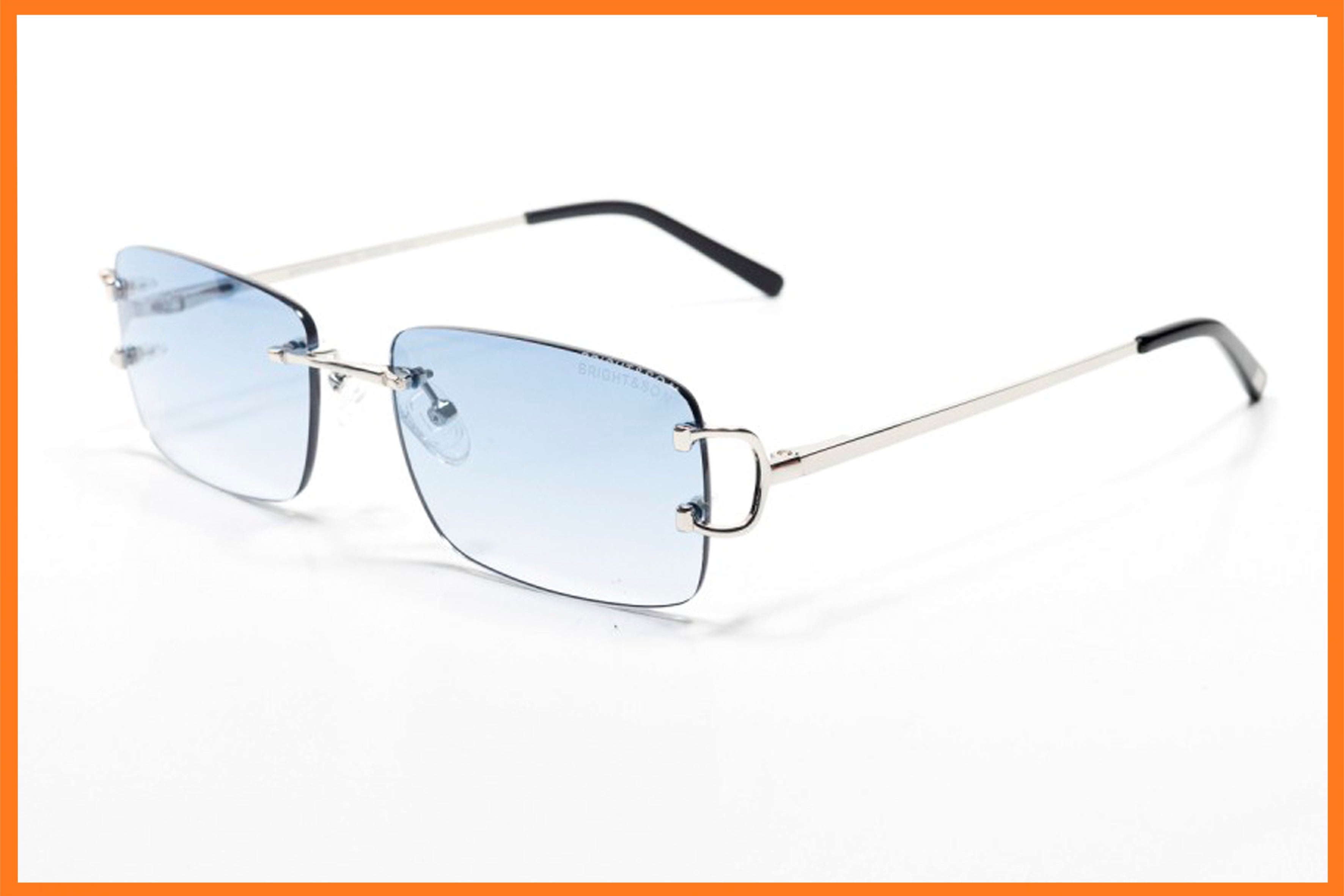 Bright & Son Percées Argent – Verres Bleu Clair Dégradé