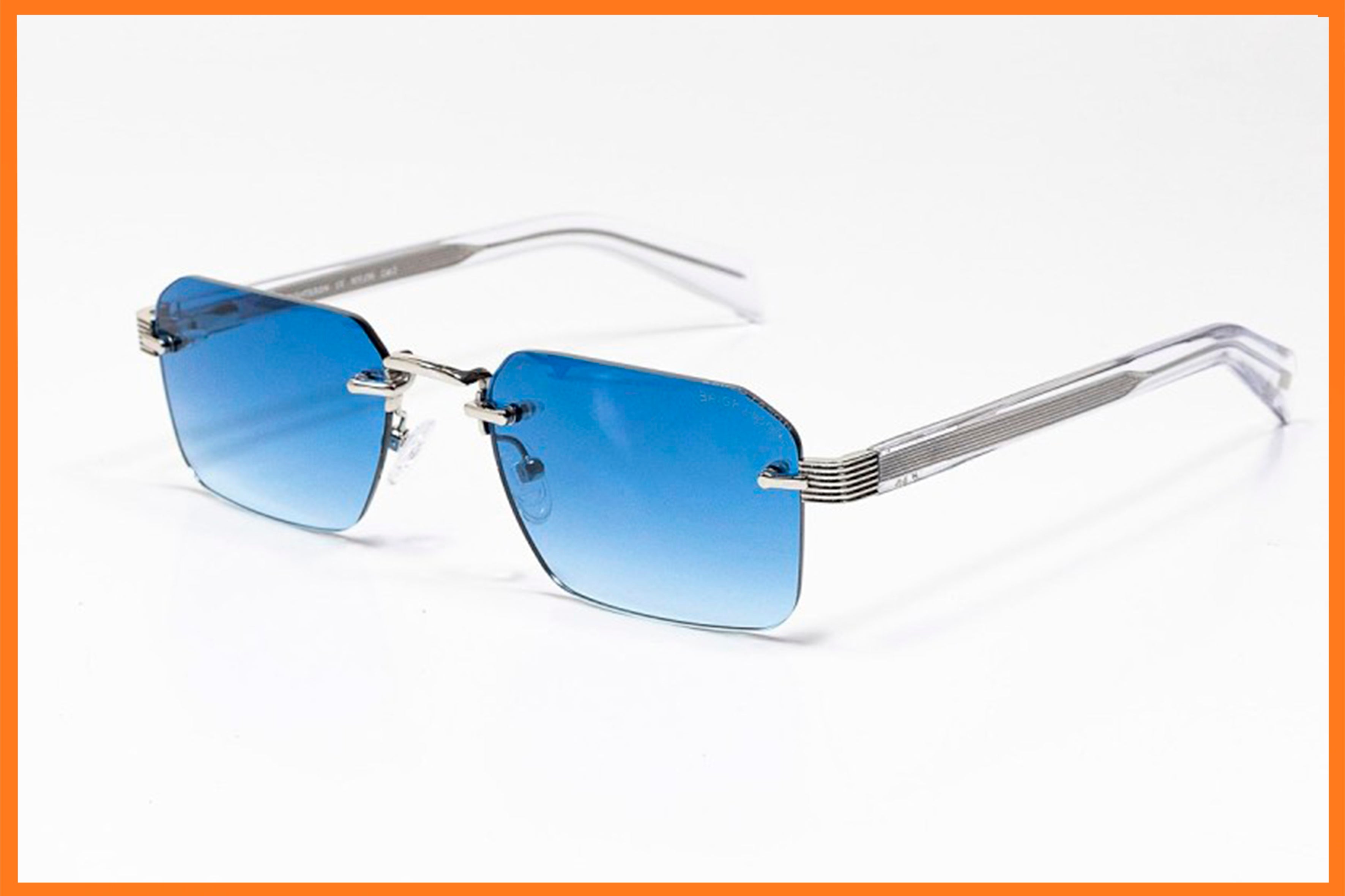 Bright & Son Percées Bleu Dégradé Monture Argentée & Ultra Légère