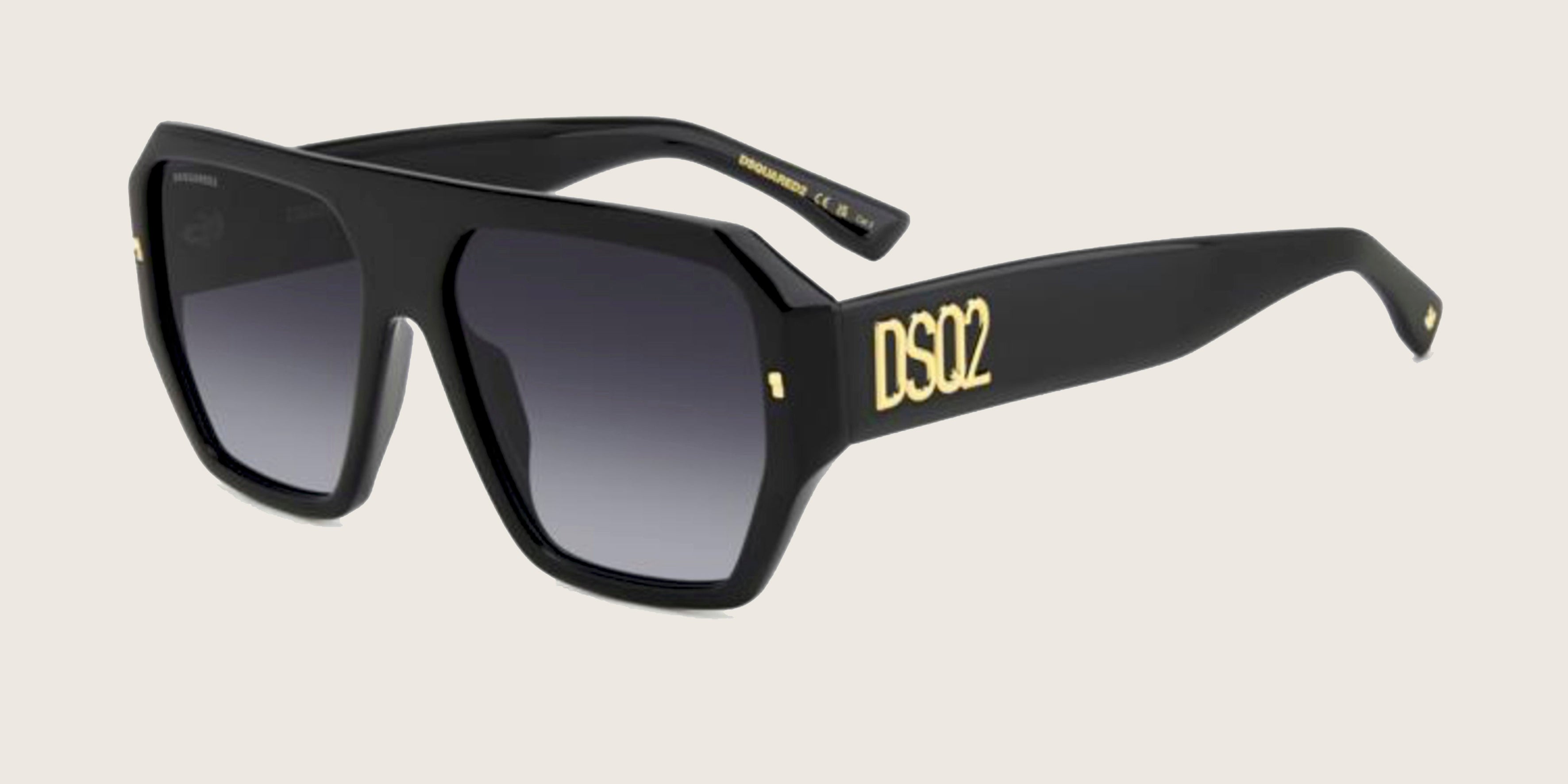 Lunettes de soleil Dsquared2 ICON noires – monture épaisse
