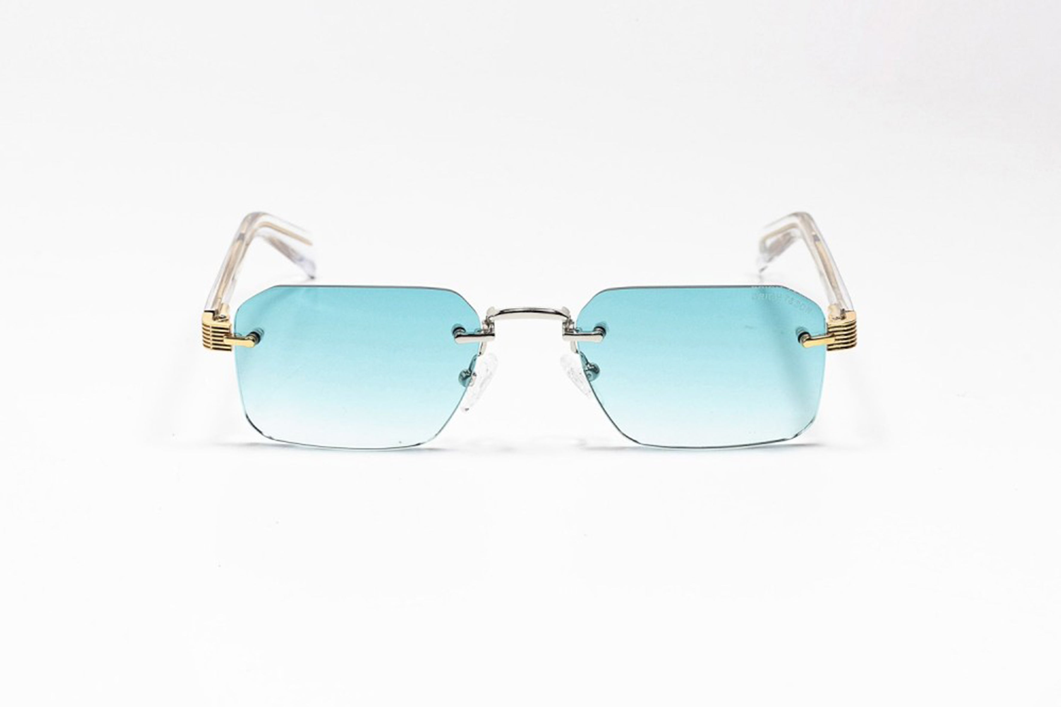 Bright & Son Percées Bleu Dégradé – Monture Dorée Ultra Légère