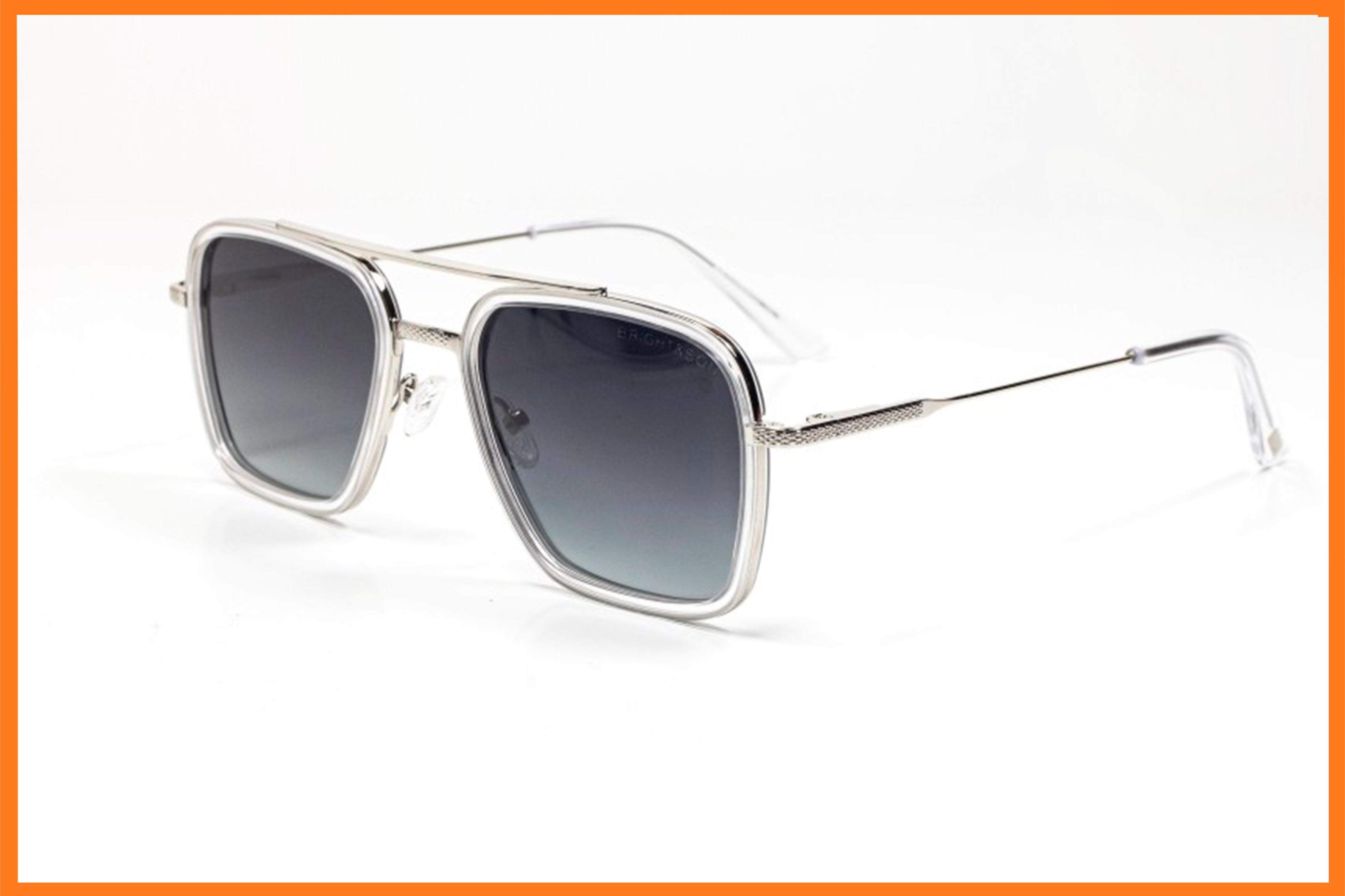 Bright & Son Aviator Silver & Gray Gradient Lenses